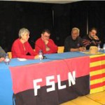 Al centre de la foto Núria Terés i Sebas Parra, veïns de Santa Eugènia de Ter, amb el mestre nicaragüenc Orlando Pineda, en una imatge d'arxiu FOTO: EL DIMONI