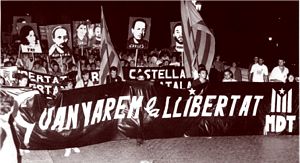 Manifestació a Girona de l'MDT, 1988 FOTO: PERE DURAN