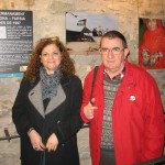 Minuts abans de la inauguració de la fotoexposició, Anna Roca de l'ACAPS i Sebas Parra de l'AEPCFA/Mancomunitat Santa Eugènia·Can Gibert FOTO: EL DIMONI