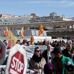 La Marxa al seu pas per la "zona 0" del barri de Sant Narcís, l'exParc Central FOTO: CARLES PALACIO i BERTA