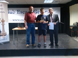 David Arribas, a l'Obert Ciutat de Girona FOTO: CLUB D'ESCACS SANTA EUGÈNIA