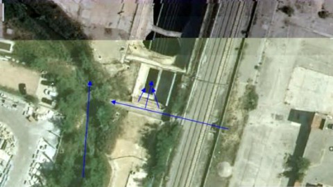 A l'esquerra, el Güell. Imatge que indica com s'hauria produït la inundació GRAFISME: AJUNTAMENT DE GIRONA