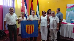 L'alcaldessa de Bluefields amb les delegacions catalana i eugenienca FOTO: CNA35