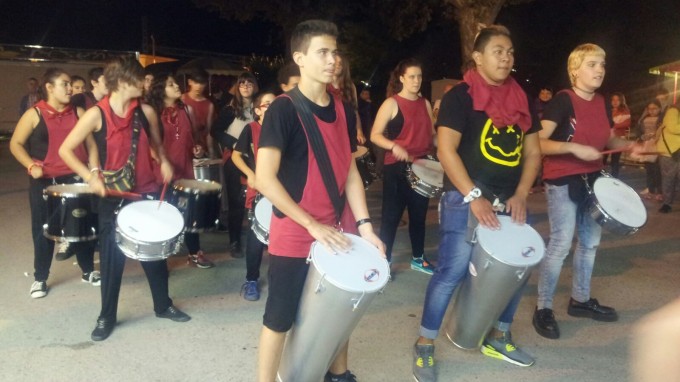 Son Barri són la banda musical de la Colla Gegantera de Santa Eugènia de Ter, a la Trobada de Flaçà FOTO: COLLA