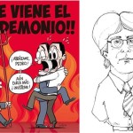 A l'esquerra, la portada d'El Jueves. A la dreta, Carles Puigdemont DIBUIX: DAVID PRADAS per a eldimoni.com [davidpradasruiz.blogspot.com]