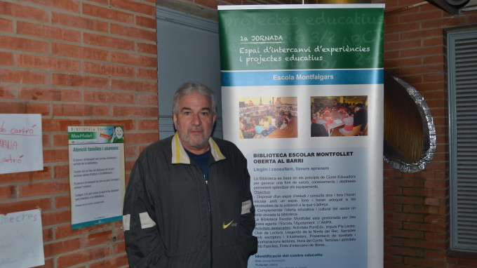José Luis Gutiérrez a la seva escola, el Montfalgars de Cangi FOTO: JOEL MEDIR i HEREU
