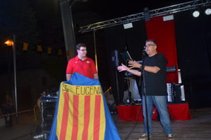Miguel García va presentar el pregoner d'enguany FOTO: JOEL MEDIR i HEREU