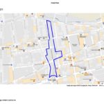 Perímetre (en blau) de l'espai de la nova frontissa de Santa Eugènia de Ter CARTOGRAFIA: ELDIMONI.COM