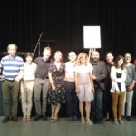 Foto de família dels Premis Sant Narcís: premiats, jurats i Lluís Gil al centre de la imatge FOTO: ELDIMONI.COM