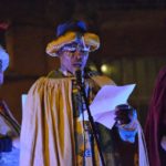 Imatge d'ahir a la plaça del Barco de l'arribada dels Patges Eugenials a Santa Eugènia de Ter: Visca els Tres Reis de l'Orient! FOTO: JOEL MEDIR i HEREU
