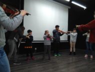 Una imatge dels assaigs de l'Orquestra Eugenial, a l'Ateneu Eugenienc FOTO: OE