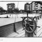 El timó del 'barco' de la plaça de Santa Eugènia, dissenyat per l'arquitecte municipal Josep Duixans FOTO: CRDI / ARXIU MUNICIPAL GIRONA