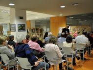 Un instant de la presentació de l'exposició fotogràfica d'en Joel Medir i Hereu FOTO: JOAN RIBOT