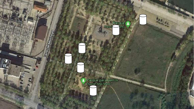 Parc Mas Masó: mapa actual de papereres