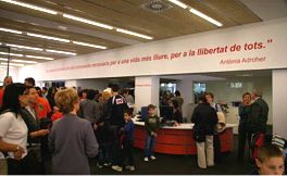 Biblioteca Adroher: «La cultura i la instrucció són instruments necessaris per a una vida més lliure, per a la llibertat de tots» FOTO: LLUÍS GIL