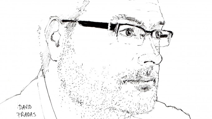 Lluís Baulida DIBUIX: DAVID PRADAS per a eldimoni [davidpradasruiz.blogspot.com]