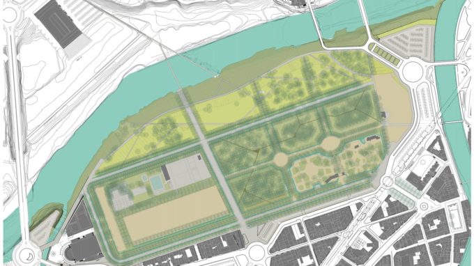 Mapa mut del parc de la Devesa PLÀNOL: ARXIU