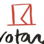 Logo del manifest del teatre català amb el referèndum: "Votar o no votar, aquesta és la qüestió"